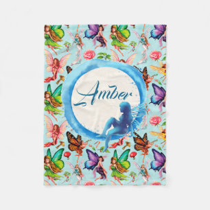 Personalized Fairies Fleece Blanket
