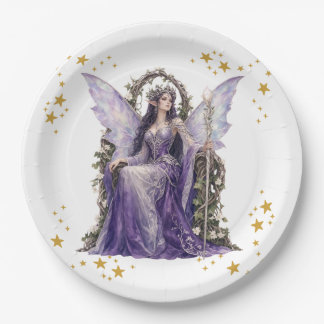 Personalized Fairy Angel 7th Birthday Party Napkin Paper Plate