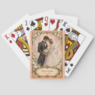 Personalized Fairy Bride and Groom Wedding Favour Playing Cards