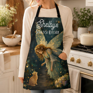 Personalized Fairy Cat Kitchen Apron