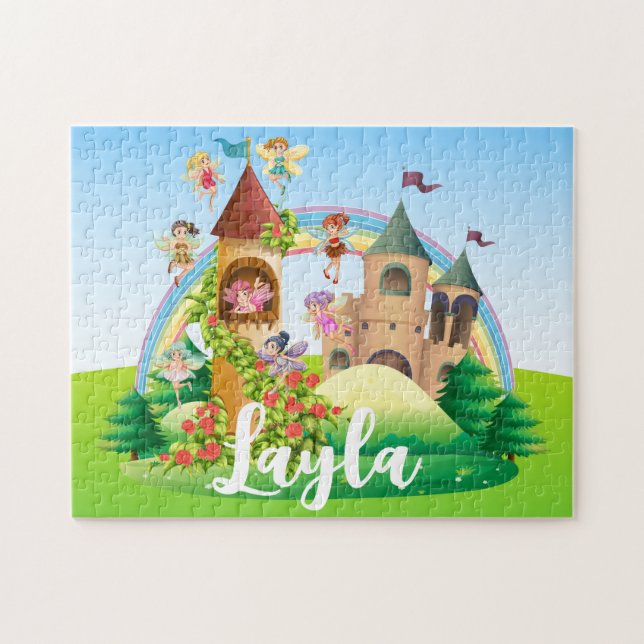 Personalized Fairy Child Name Puzzle  (Horizontal)