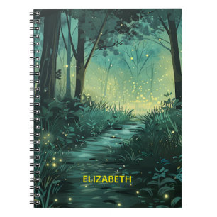 Personalized Fairy Light Forest Notebook