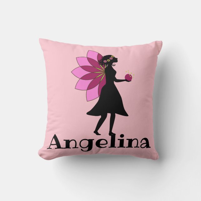 Personalized Fairy Throw Pillow (Front)