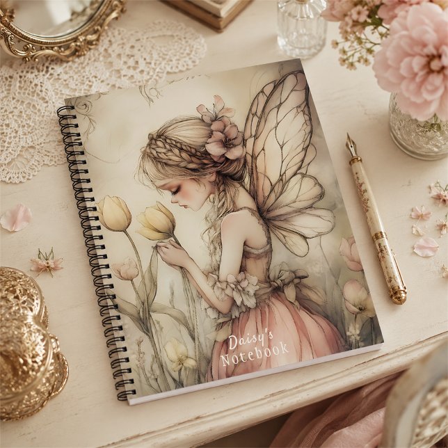 Personalized Fairy with Whimsical Butterfly Wings Notebook (Creator Uploaded)