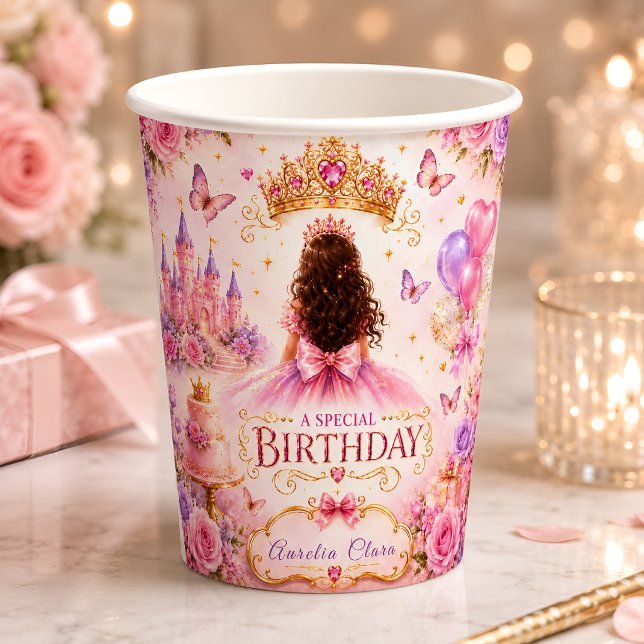 Personalized Fairytale Princess Paper Cups (Creator Uploaded)