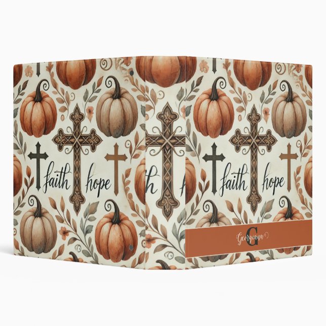 Personalized Faith & Hope Christian Halloween Binder (Background)