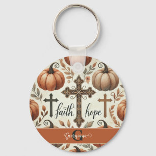 Personalized Faith & Hope Christian Halloween Keychain