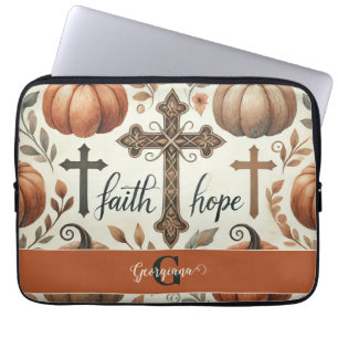 Personalized Faith & Hope Christian Halloween Laptop Sleeve