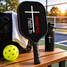 Personalized Faith In The Blood Christian Cross Pickleball Paddle