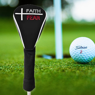 Personalized Faith Over Fear Christian Cross  Golf Head Cover
