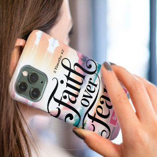 Personalized Faith Over Fear Christian Women iPhone 16 Pro Max Case