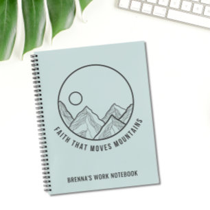 Personalized Faith that Moves Mountains Christian Notebook