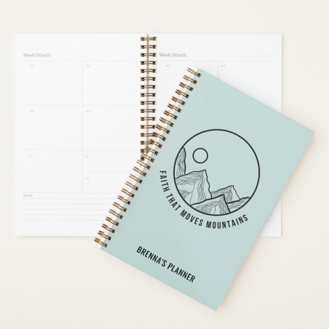Personalized Faith that Moves Mountains Christian Planner (Display)