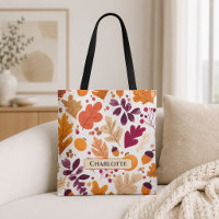 Personalized Fall – Autumn Leaves & Acorns Name