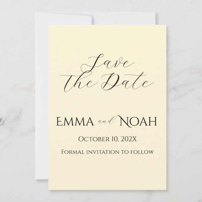 Personalized Fall Blossom Save the Date Card (Front)