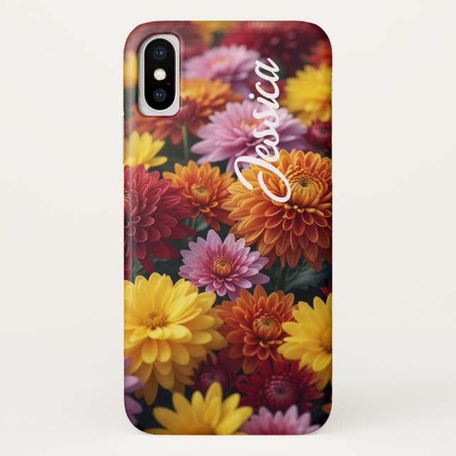 Personalized Fall Blossoms –Barely There Case-Mate iPhone Case (Back)