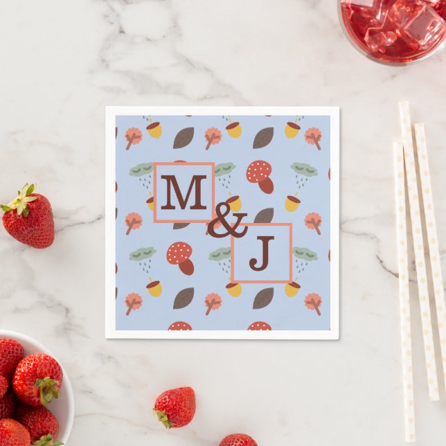 Personalized Fall Couple Napkin (Insitu)