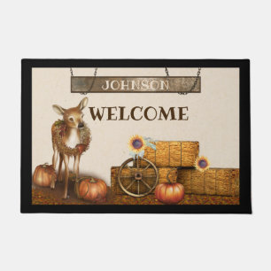 Personalized Fall Door Mat