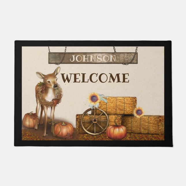 Personalized Fall Door Mat (Front)
