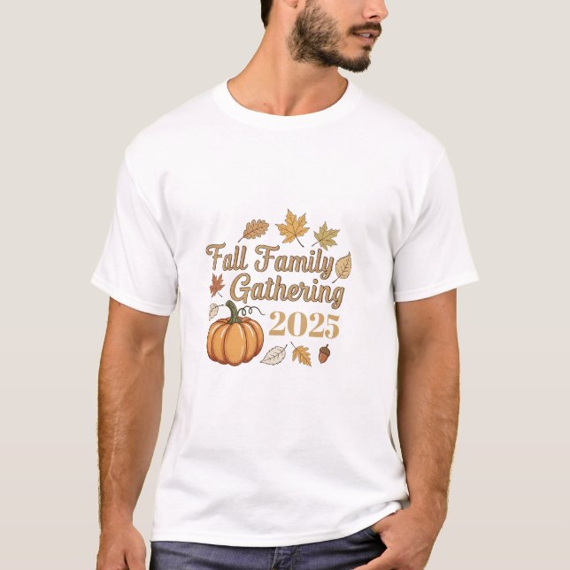 Personalized Fall Family Gathering 2025 T-shirt (Front)