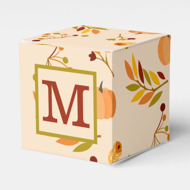 Personalized Fall Favour Box (Front Side)