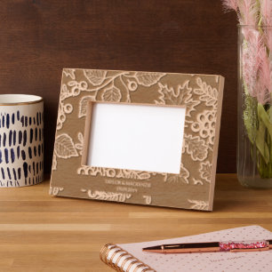 Personalized Fall Leaf Patterned Etched Frames