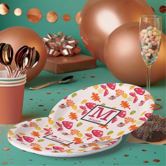 Personalized Fall Paper Plates (Multi)