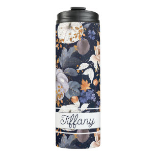 Personalized Fall Pattern Thermal Tumbler