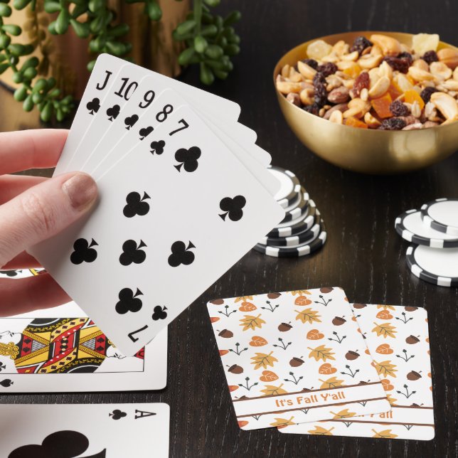 Personalized Fall Playing Cards (In Situ)