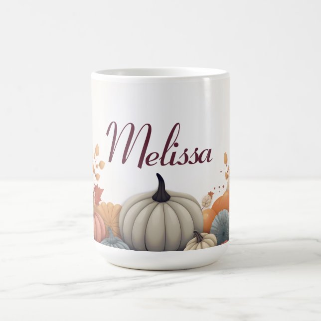 Personalized Fall Pumkins & Gords Coffee Mug (Center)