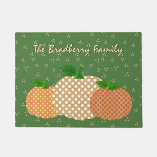 Personalized Fall Pumpkins Door Mat