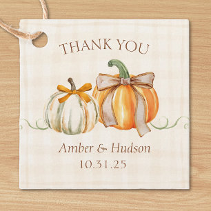 Personalized Fall Wedding Rustic Autumn Thank You Favour Tags