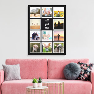 Personalized Family 11 Photo Custom Collage Canvas Print