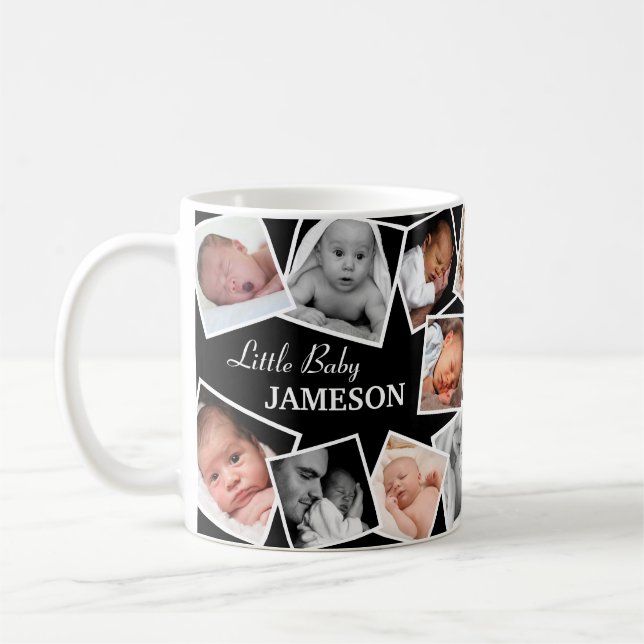 Personalized Family 17 Photo Collage Coffee Mug (Left)