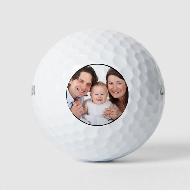 Personalized Family 1 Photo Golf Balls (Front)