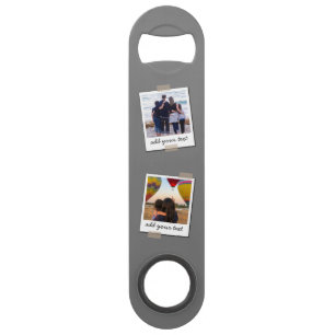 Personalized Family 4 Photo Custom Collage Bar Key