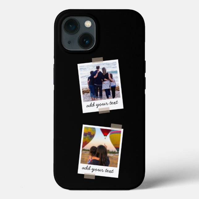 Personalized Family 4 Photo Custom Collage Case-Mate iPhone Case (Back)