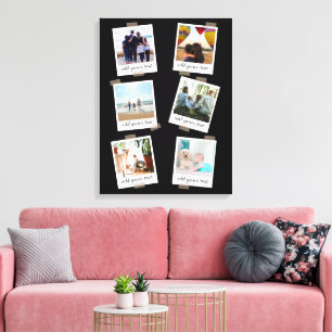 Personalized Family 6 Photo Custom Collage Canvas Print