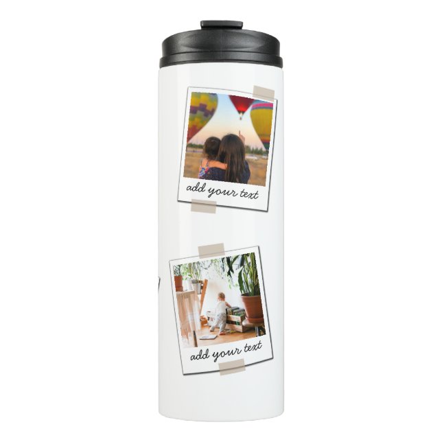 Personalized Family 6 Photo Custom Collage Thermal Tumbler (Front)