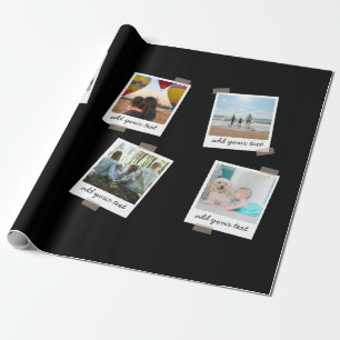 Personalized Family 6 Photo Custom Collage Wrapping Paper