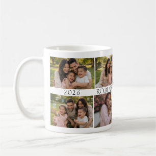 Personalized Family 8 Photo Collage Custom Coffee Mug