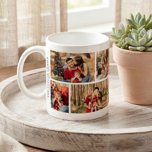 Personalized Family 8 Photo Collage Gift Coffee Mug