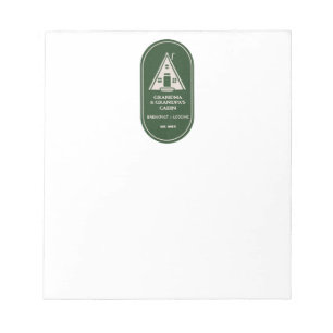 Personalized Family A Frame A-frame Cabin Notepad