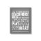 Personalized Family Beach House Rules Grey | White