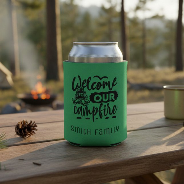 Personalized Family Camping  Can Cooler (Creator Uploaded)