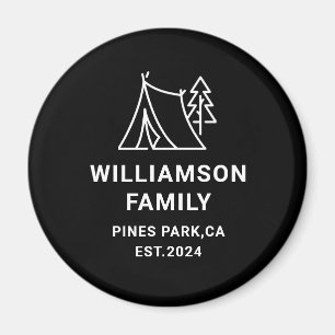 Personalized Family Camping Trip Reunion keepsake Magnet