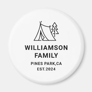 Personalized Family Camping Trip Reunion  Magnet