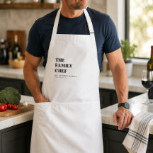 Personalized Family Chef Minimalist Custom Name