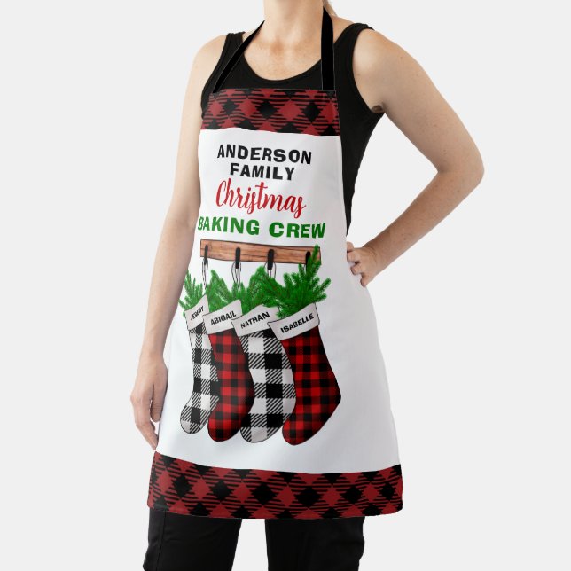 Personalized Family Christmas Baking Crew Apron (Insitu)