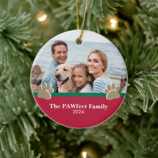Personalized Family Christmas Ceramic Ornament